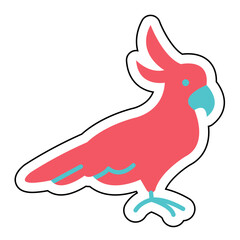 Sticker PARROT design vector icon