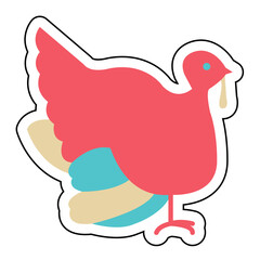 Sticker TURKEY design vector icon