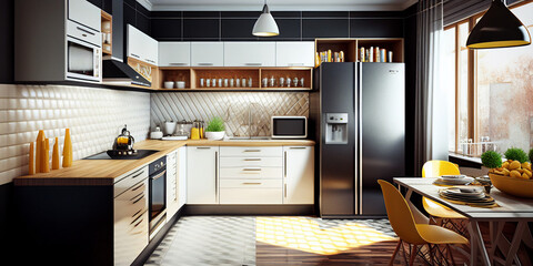 modern kitchen interior