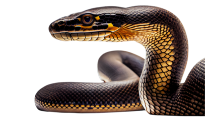 Python snake isolated on white