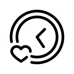 time of love icon or logo isolated sign symbol vector illustration - high quality black style vector icons