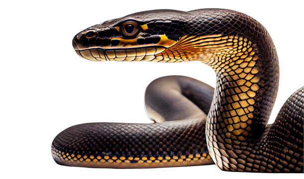 Python snake isolated on white