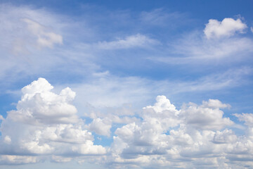 The Beautiful sky with white clouds