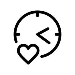 time of love icon or logo isolated sign symbol vector illustration - high quality black style vector icons
