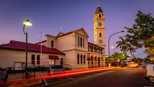Historical post office building in Bundaberg, Queensland, Australia