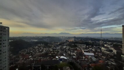 time lapse of clouds over city