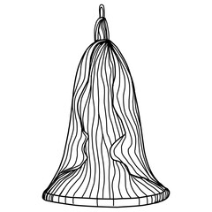 Bell in sketch style illustration. Hand draw element for design invitation