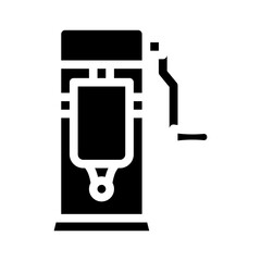 sausage stuffer glyph icon vector illustration
