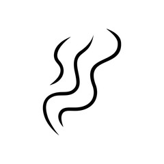 Smoke vector icon. Symbolizes Smell, Smoke, Evaporation, Allocation.