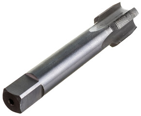 drill tap metal on white background