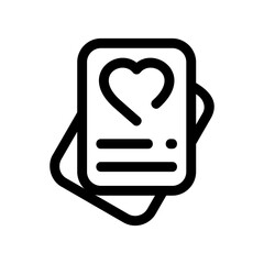 valentine cards icon or logo isolated sign symbol vector illustration - high quality black style vector icons