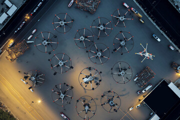 Incredible Overhead Shot of a Network of Autonomous Drones