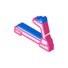 treadmill fitness sport isometric icon vector illustration