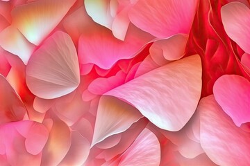 Petals that are pink in color. Generative AI