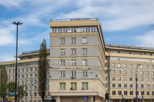 Warsaw, Poland - April 30, 2022: Headquarters of GUS - Statistics Poland office in Warsaw city