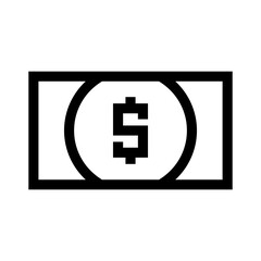 Obraz premium Dollar money outline icon. Business icon collection