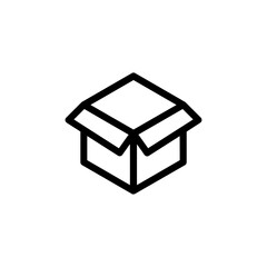 Open Box Line Icon