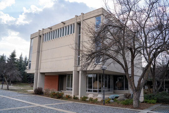 Ankara, Turkey - February 25, 2023: Museum building at Middle East Technical University.