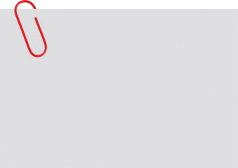 blank memo paper with red paperclip