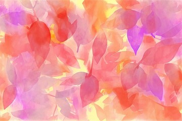 Obraz na płótnie Canvas Pink, purple, orange, red, yellow Watercolor Background, Artistic Abstract Backdrop, Generative AI