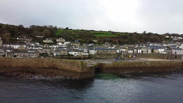 Mousehole Cornwall, England- February 4th 2023, Small village with port  in Cornwall England.