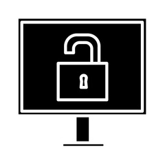 Solid DATA LEAKAGE design vector icon