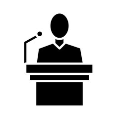 Solid DEFENDANT design vector icon