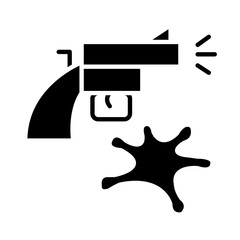 Solid MURDER design vector icon