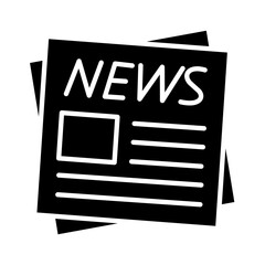 Solid NEWS design vector icon