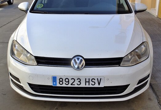 Modern Volkswagen Golf with HSV Spanish licence plate