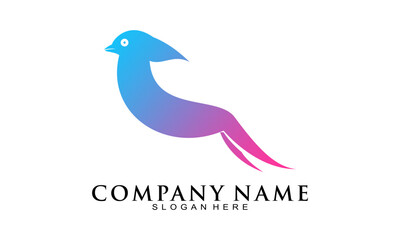 Obraz premium Beautiful sparrow silhouette vector logo