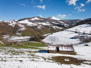 Baztan Valley in winter. Navarra