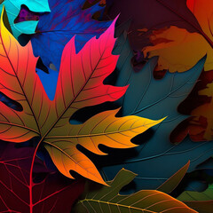 Fototapeta premium autumn leaves pattern, leaf