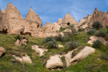 beautiful mountain scenery of Cappadocia