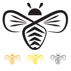 bee logos vector for illustration