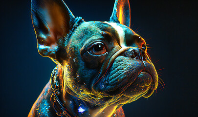 Portrait look close view French Bulldog