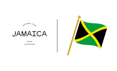 ジャマイカの国旗アイコン ベクターイラスト