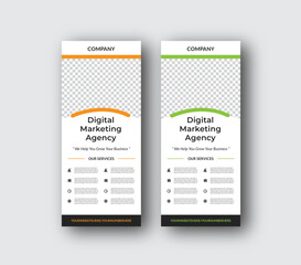 digital marketing agency rollup banner template,digital marketing expert stand banner advertisement