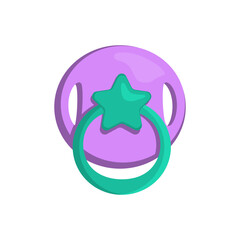 Obraz premium child pacifier cartoon vector illustration