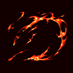 Fototapeta na wymiar fire flame cartoon anime illustration