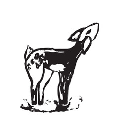 Baby Deer, Lovely Forest Fawn Animal Vector Illustration