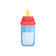 newborn feeding bottle cartoon vector illustration
