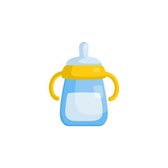 healthy feeding bottle cartoon vector illustration