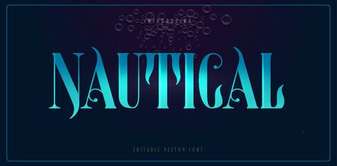 Editable Nautical style typeface