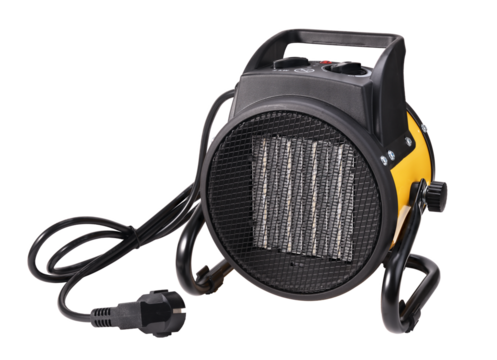 Heat gun electric isolated on white background. Fan heater.