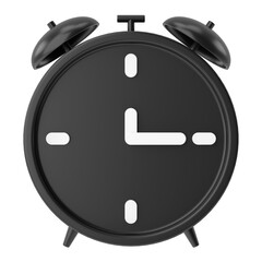 3D alarm clock. 3D illustration.