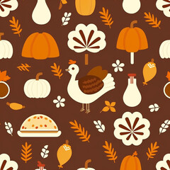 Cute Random cartoon paint Pattern - Generative AI