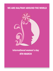 INTERNATIONAL WOMEN;S DAY VECTOR BACKGROUND TEMPLETE