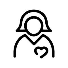 woman in love icon or logo isolated sign symbol vector illustration - high quality black style vector icons