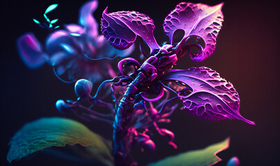 A vibrant purple orchid, its intricate pattern and delicate beauty captured in a close-up shot